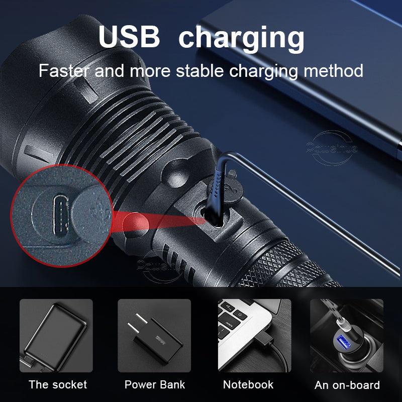 TAKTIČKA LED LAMPA USB+