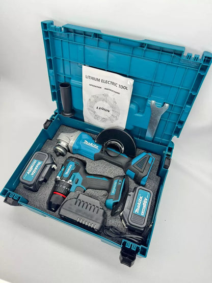 Makita aku set 2u1 brusilica + udarna bušilica sa metalnom glavom