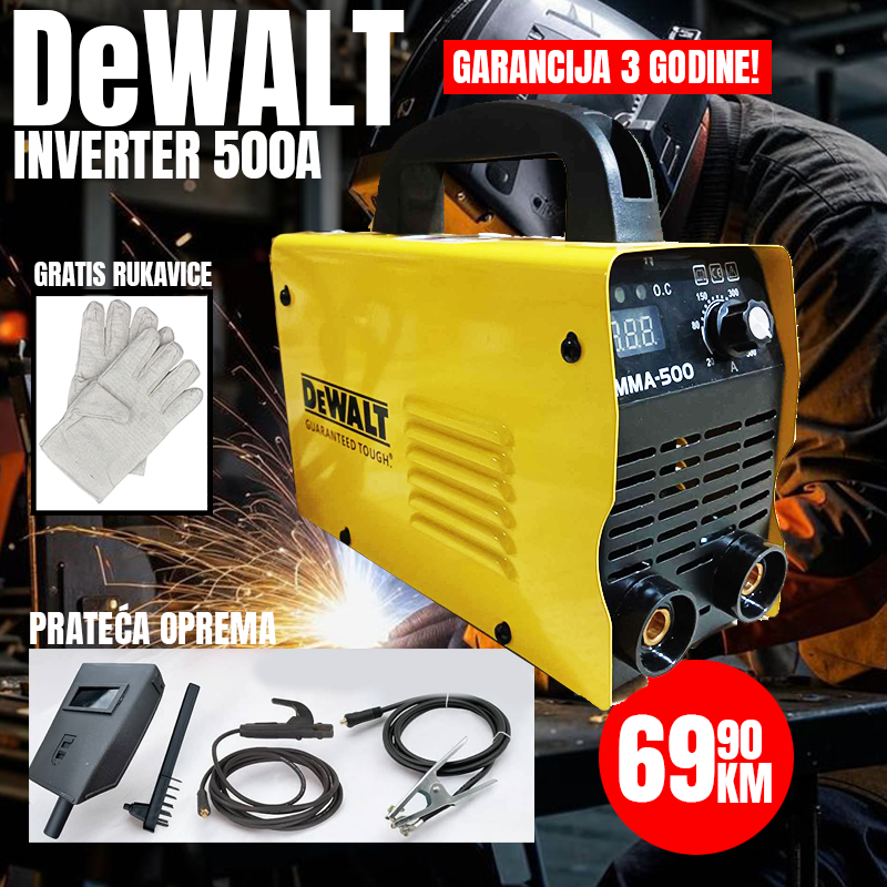 DeWALT aparat za zavarivanje inverter 500A