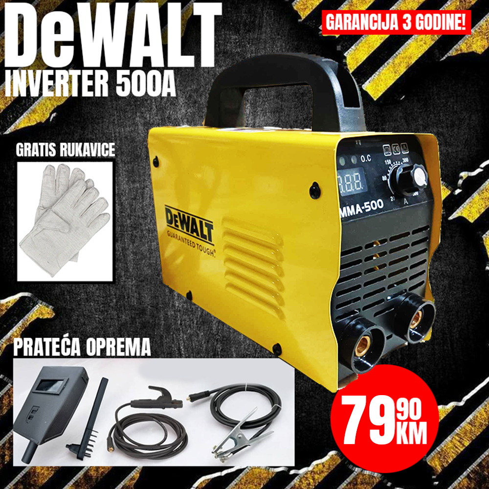 DeWALT aparat za zavarivanje inverter 500A