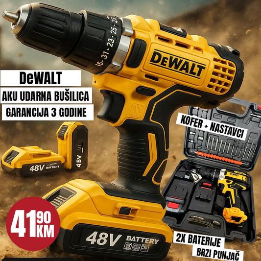 Aku udarna bušilica DeWALT sa nastavcima RASPRODAJA